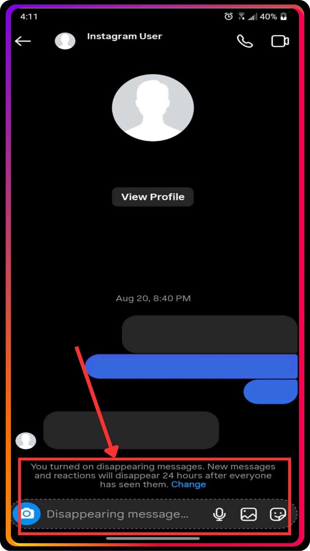 Open the chat