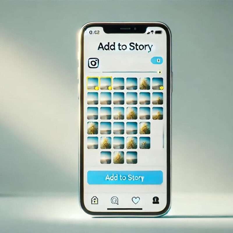 how to add multiple photos to instagram story