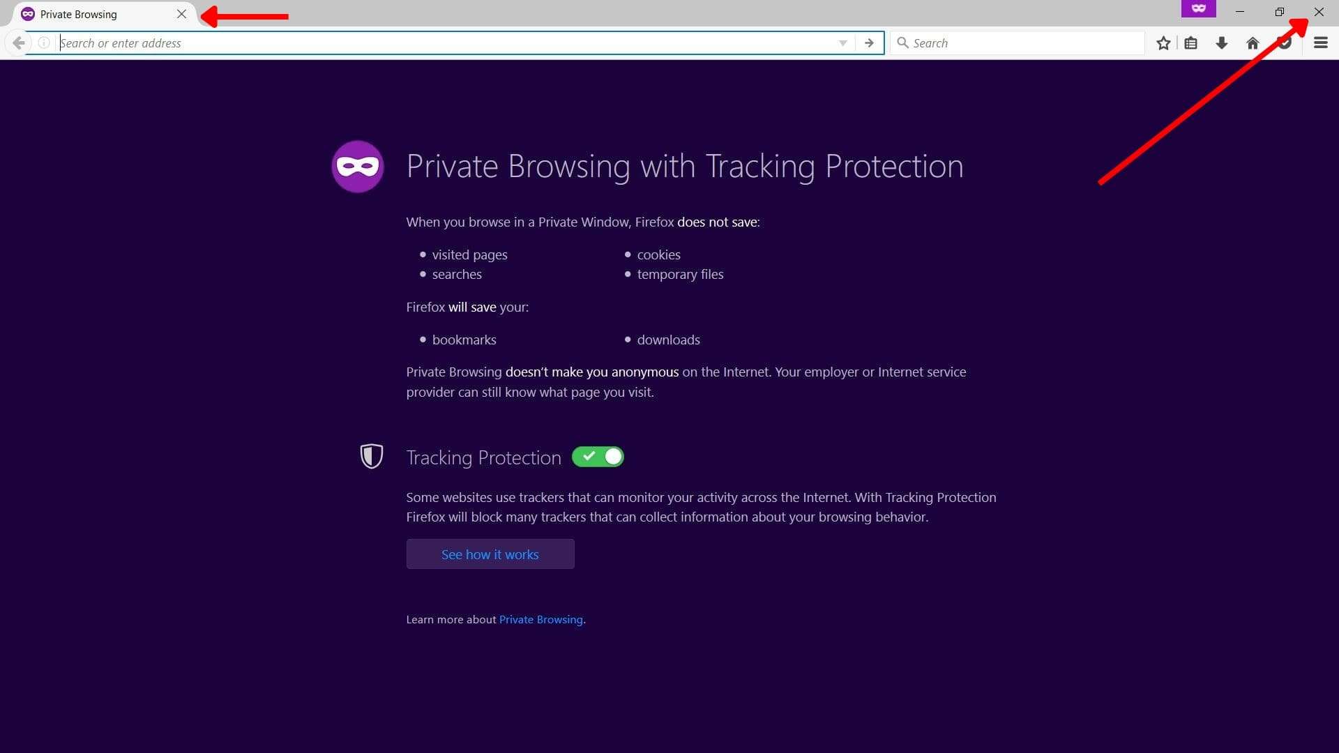 Steps to Turn off Incognito Mode on Firefox