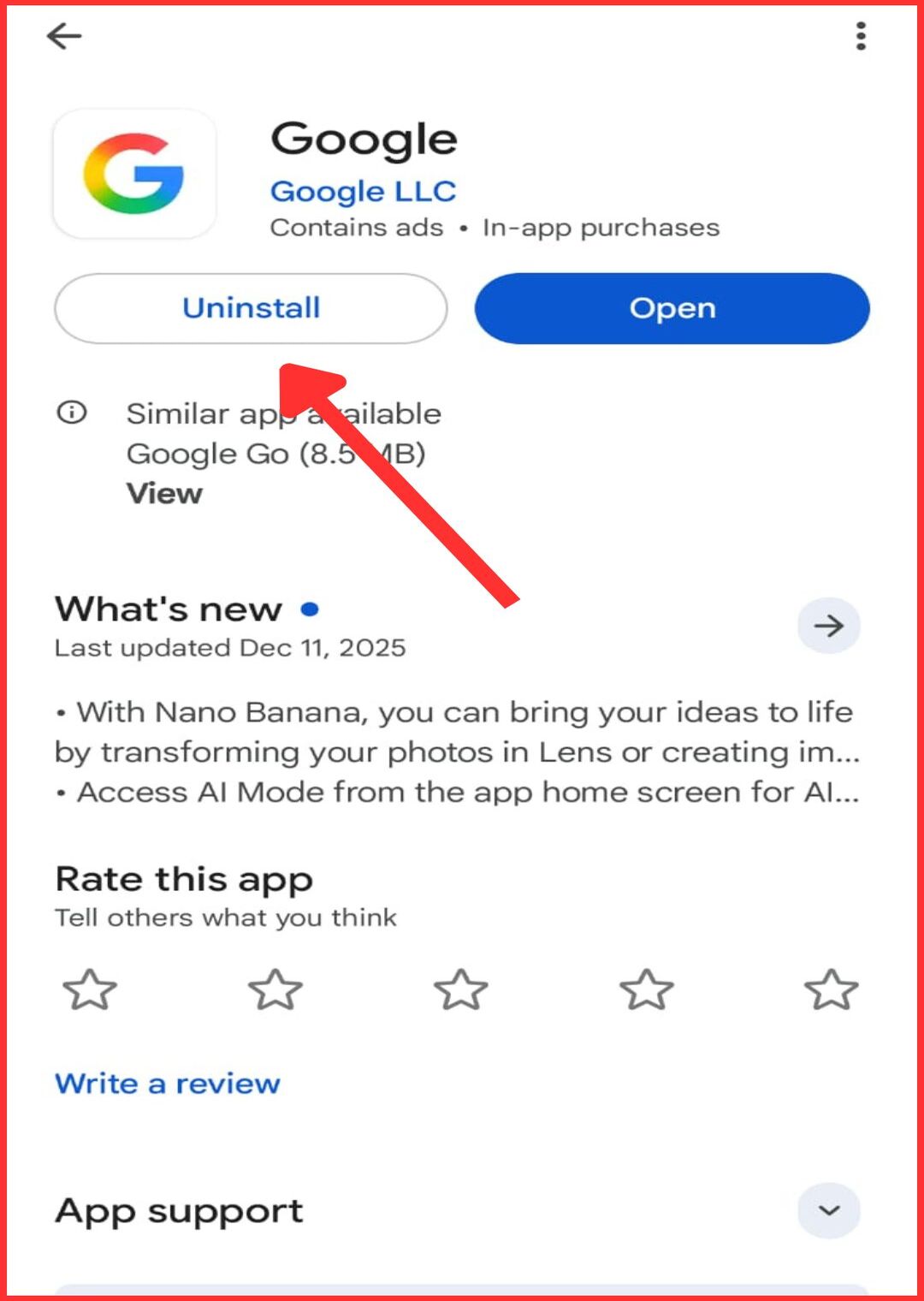 Update or Reinstall the Google App