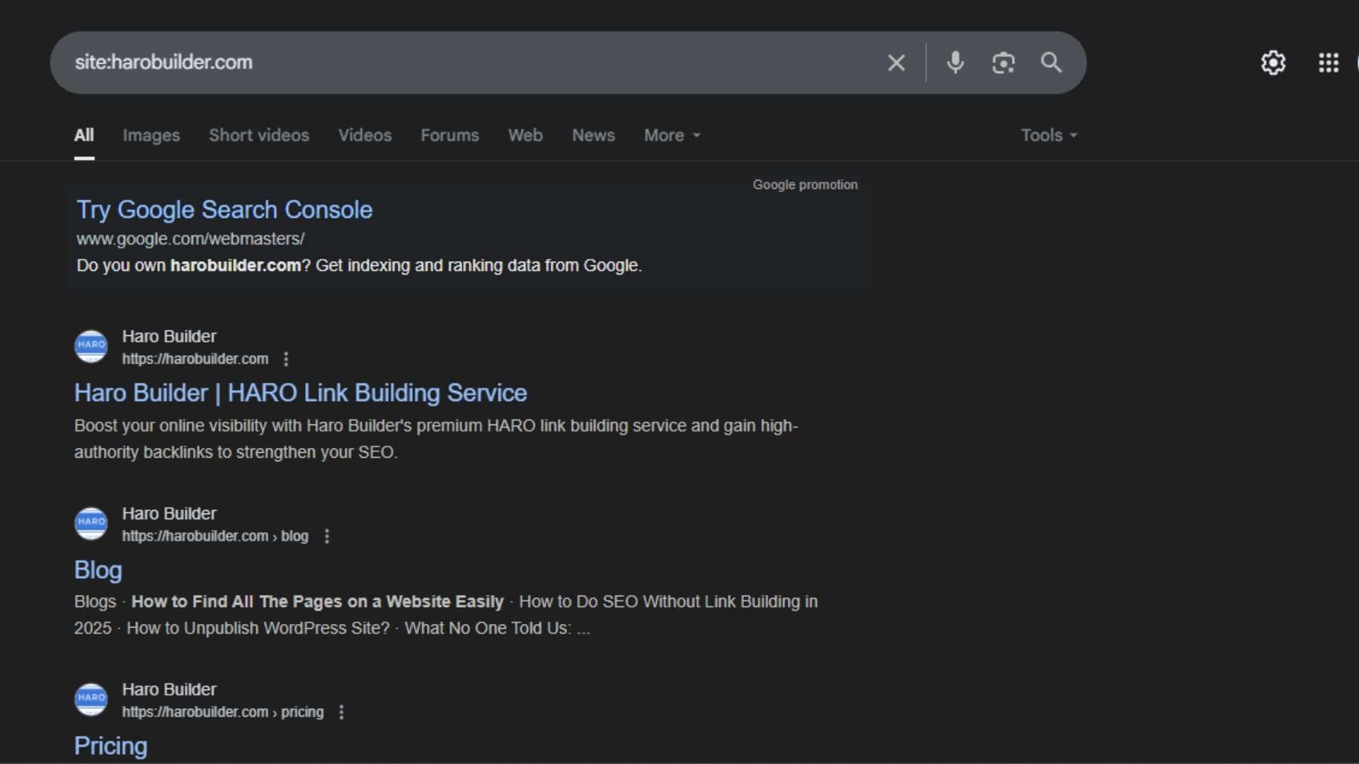 Using the site Operator