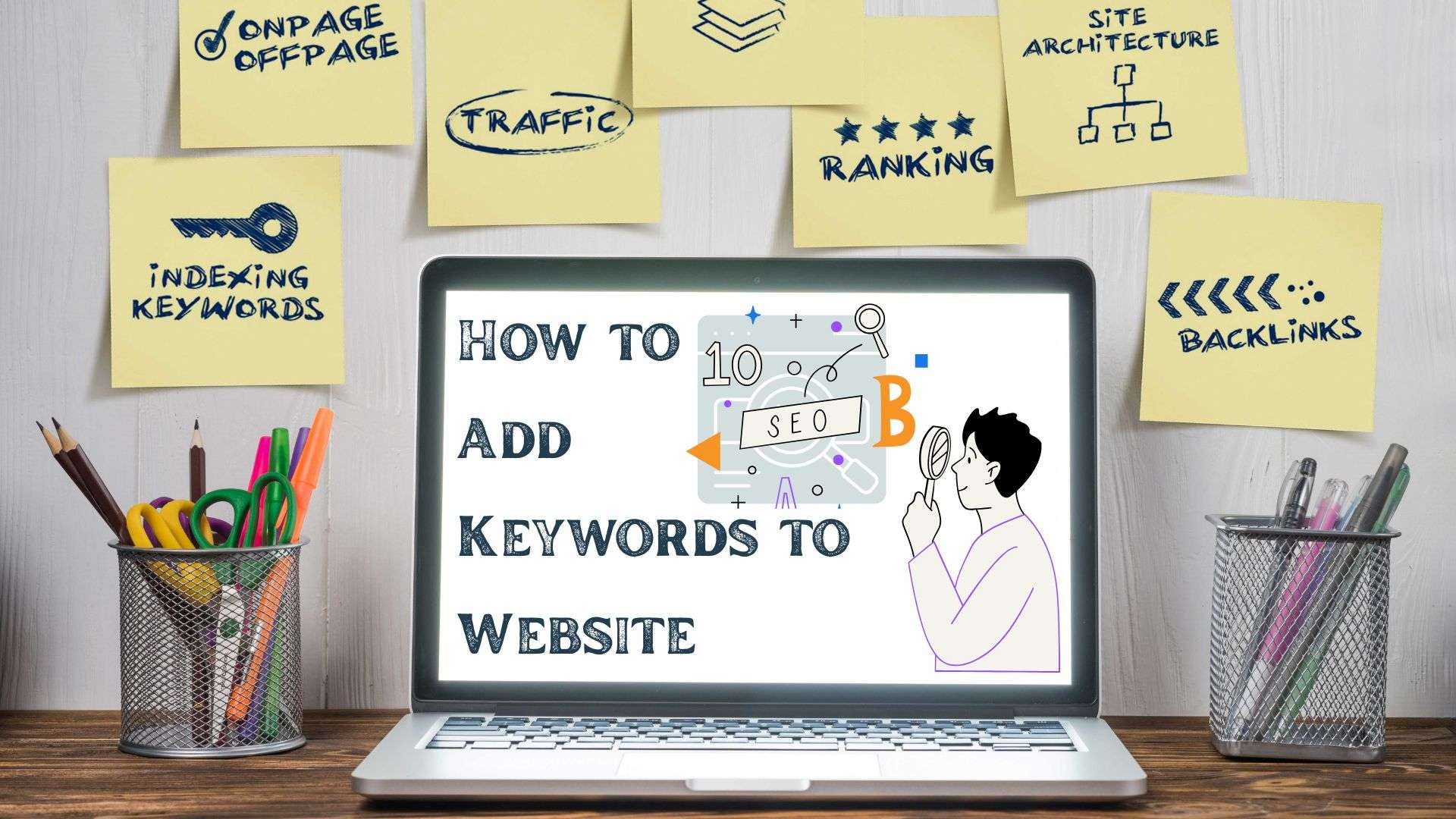 how to add keywords to website