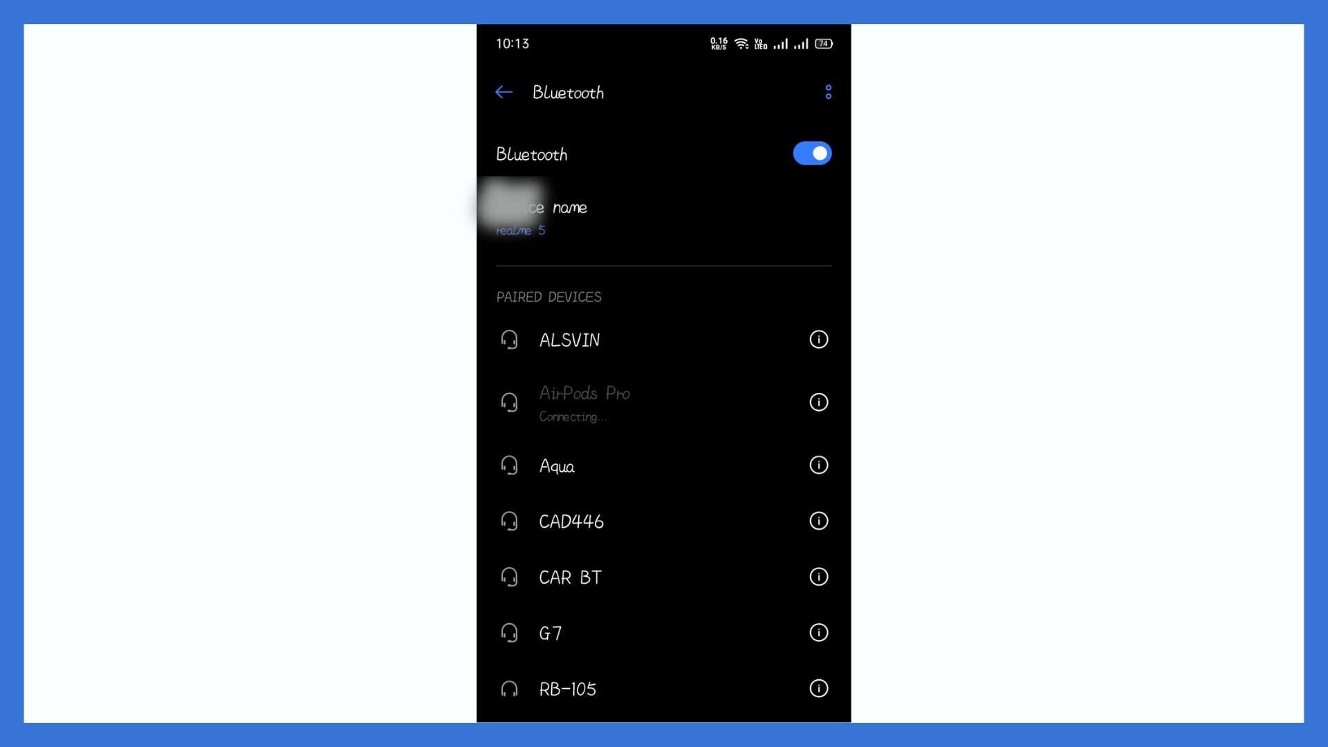 Checking Bluetooth Connections