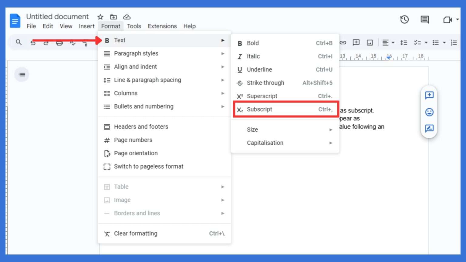 How To Do Subscript In Google Docs - Haro Builder