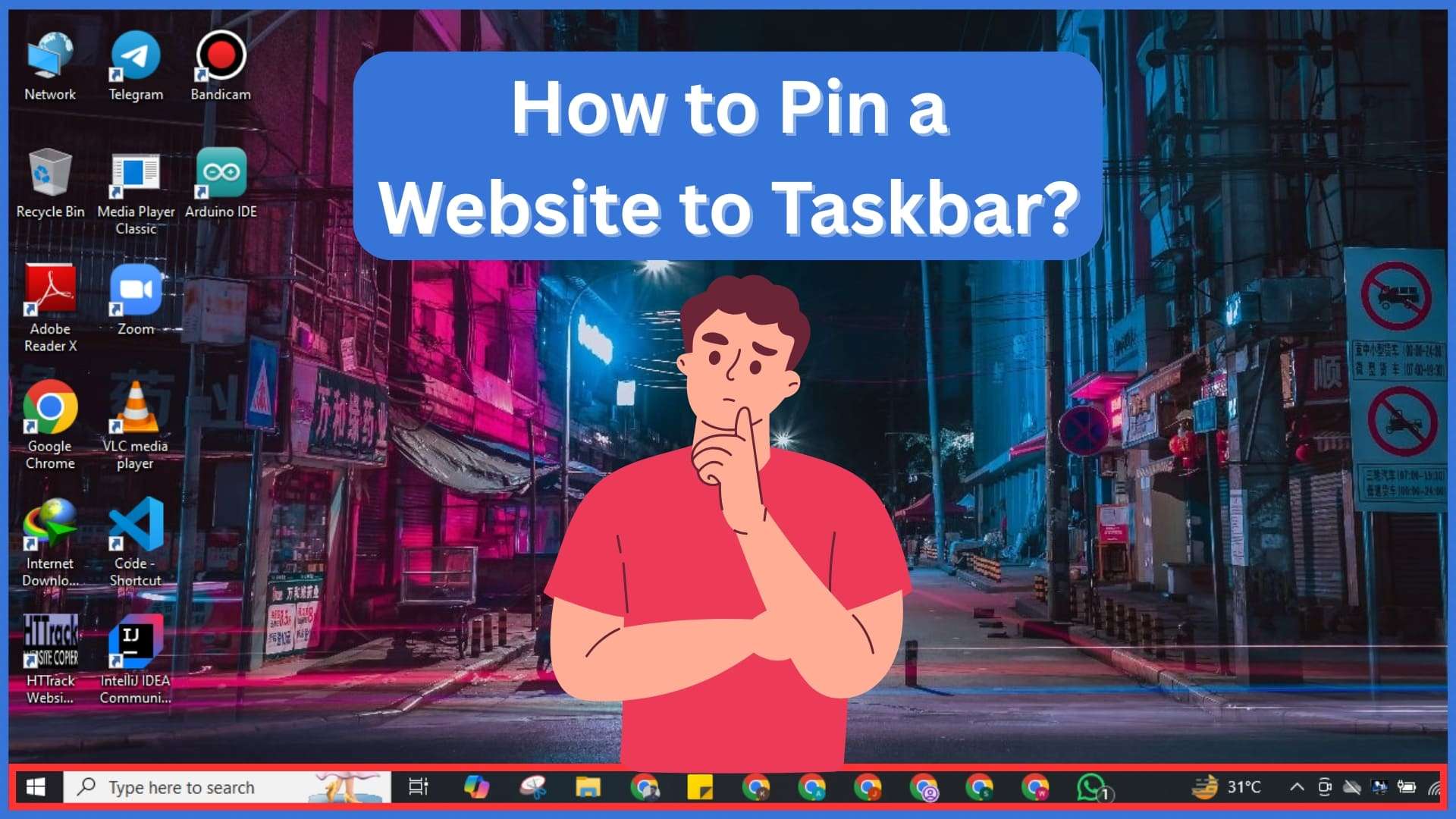 How to Pin a Website to Taskbar