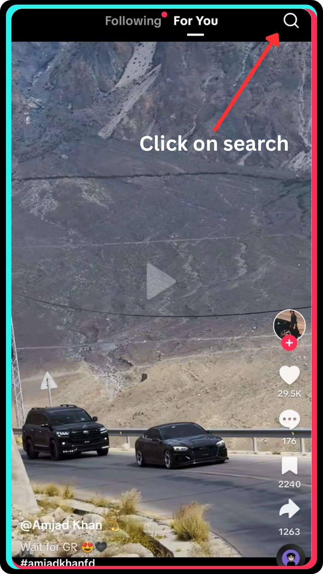 Locate the TikTok User