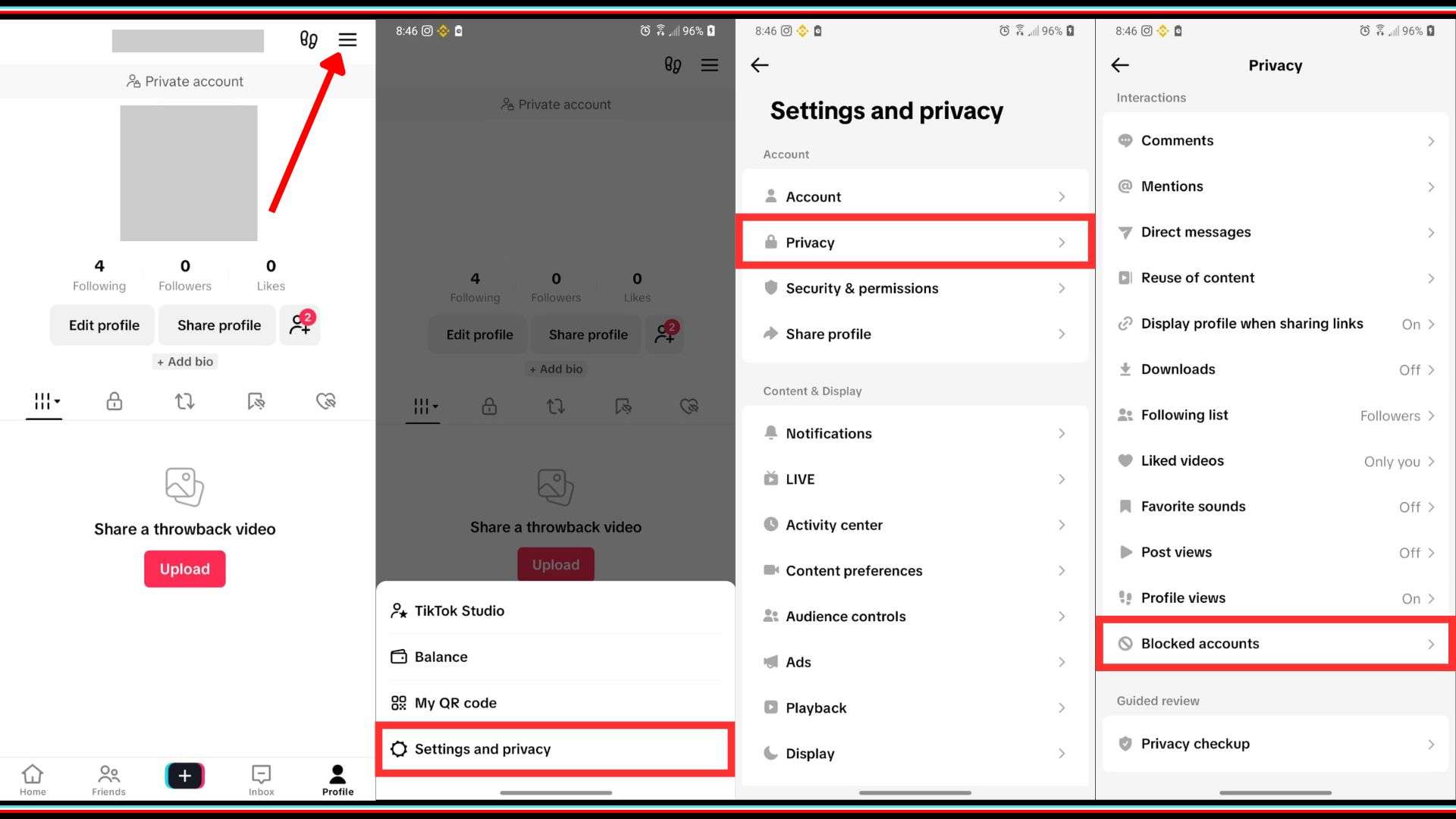See Blocked Accounts on TikTok