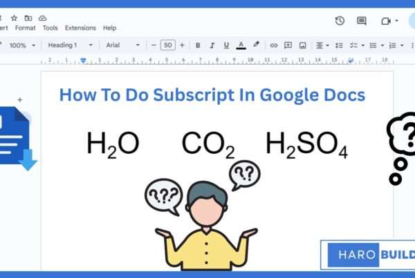 how to do subscript in google docs
