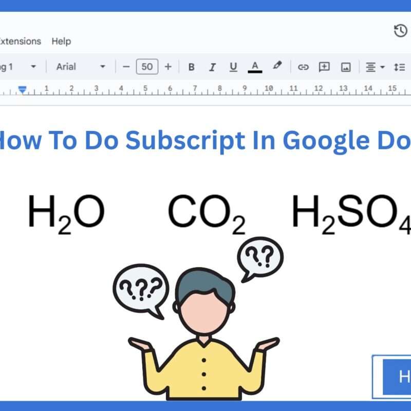 how to do subscript in google docs