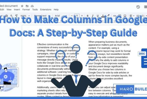 how to make columns in google docs