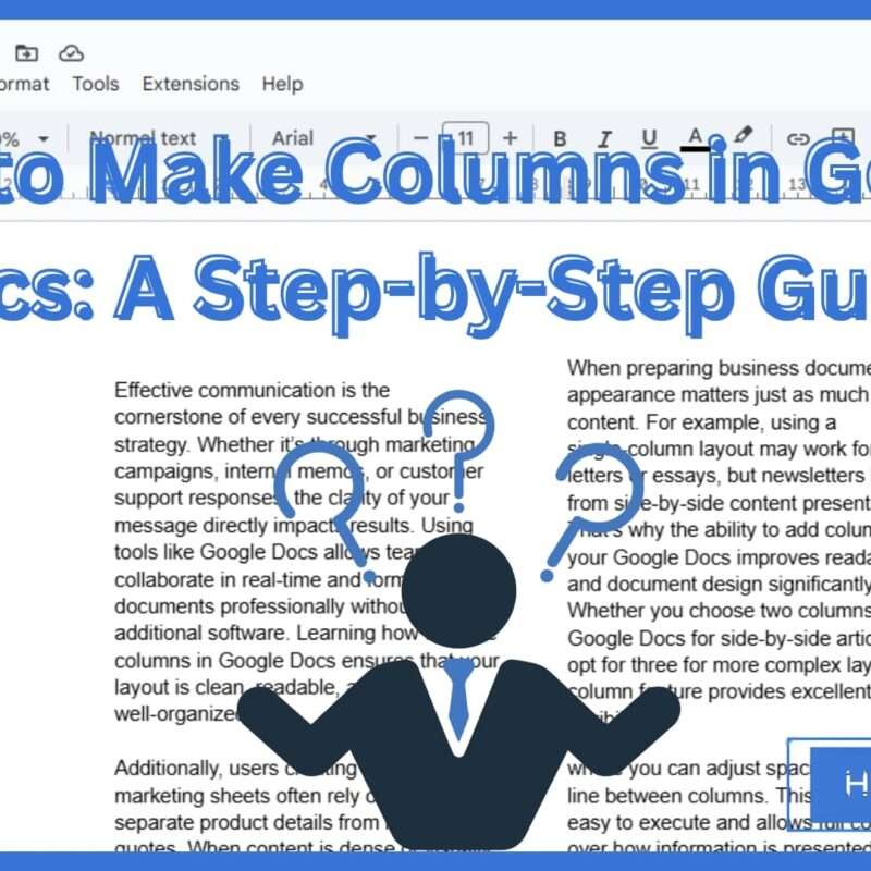 how to make columns in google docs