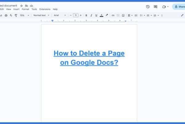 How to Delete a Page on Google Docs