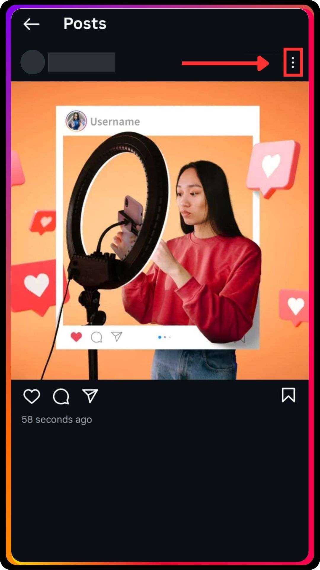 Tap the Three Dots Menu